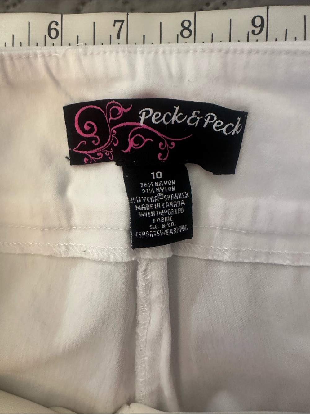 White Peck & Peck Pull-on Capris - Picture 4 of 6
